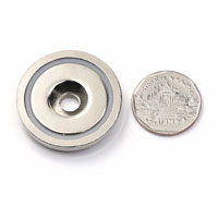 Neodymium Magnetic Cups ขนาด 36mm x 7.6mm รู 6.5mm