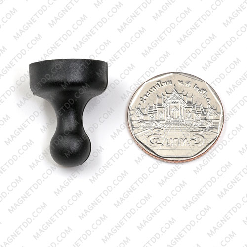 พินแม่เหล็กแรงสูง Magnetic Push Pins 19mm x 25mm สีดำ แม่เหล็กถาวรนีโอไดเมี่ยม NdFeB (Neodymium)