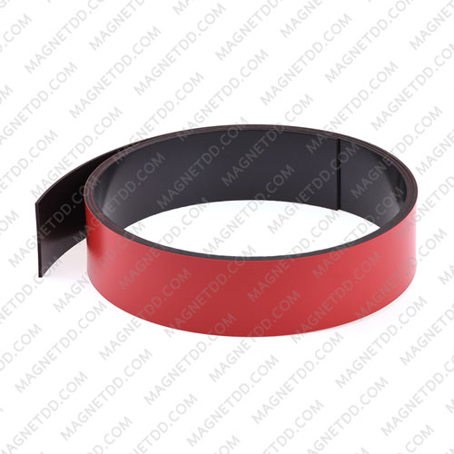 แม่เหล็กยาง เคลือบ PVC ขนาด 25mm x 1mm ยาว 1เมตร - สีแดง แม่เหล็กถาวรยาง Flexible Rubber Magnets