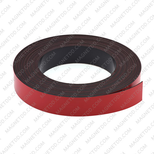 แม่เหล็กยาง เคลือบ PVC ขนาด 25mm x 1mm ยาว 10เมตร - สีแดง แม่เหล็กถาวรยาง Flexible Rubber Magnets