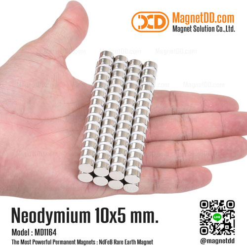 แม่เหล็กแรงสูง Neodymium ขนาด 10mm x 5mm