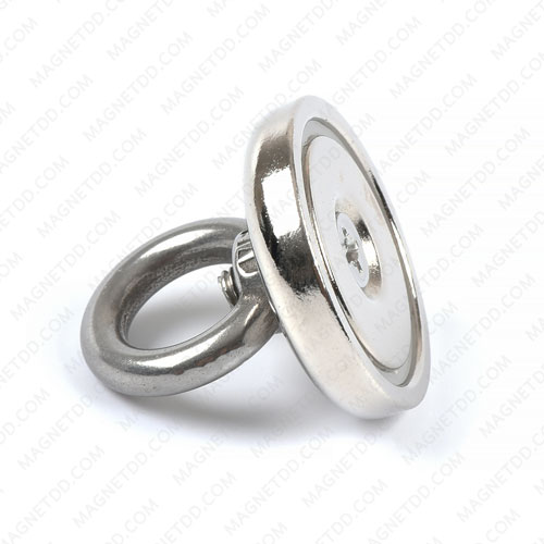 Mounting Magnet ขนาด 32mm x 6.80mm รู 5.5mm พร้อมห่วงสแตนเลส แม่เหล็กถาวรนีโอไดเมี่ยม NdFeB (Neodymium)