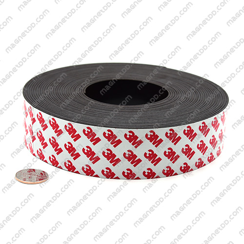 แม่เหล็กยางสติกเกอร์ 3M ขนาด 40mm x 1.5mm ยาว 10เมตร - ยกม้วน แม่เหล็กถาวรยาง Flexible Rubber Magnets
