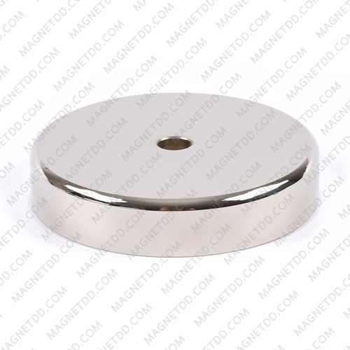 Mounting Magnet ขนาด 90mm x 18mm รู 10mm พร้อมห่วงสแตนเลส แม่เหล็กถาวรนีโอไดเมี่ยม NdFeB (Neodymium)