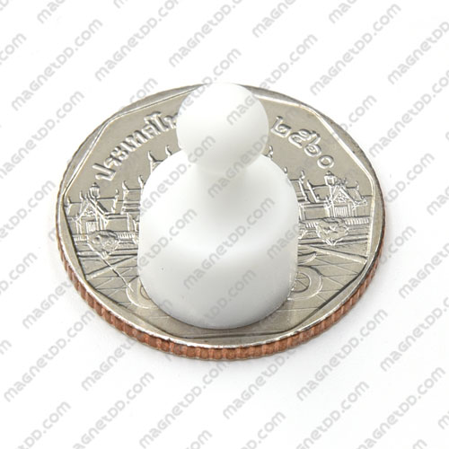 พินแม่เหล็กแรงสูง Magnetic Push Pins 12mm x 20mm สีขาว แม่เหล็กถาวรนีโอไดเมี่ยม NdFeB (Neodymium)