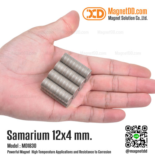 แม่เหล็กแรงสูงทนความร้อน Samarium Re 12mm x 4mm