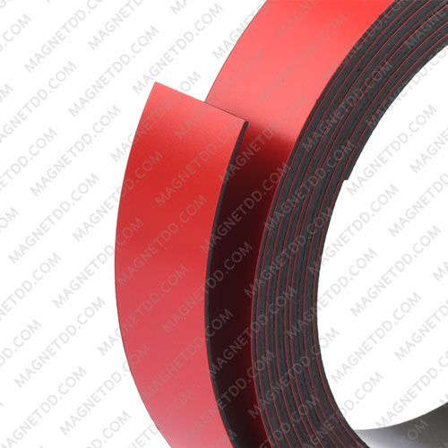 แม่เหล็กยาง เคลือบ PVC ขนาด 20mm x 0.5mm ยาว 25เมตร – สีแดง แม่เหล็กถาวรยาง Flexible Rubber Magnets