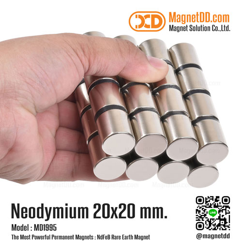 แม่เหล็กแรงสูง Neodymium ขนาด 20mm x 20mm