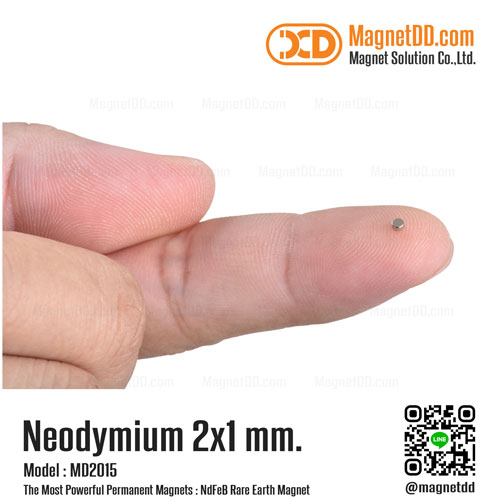 แม่เหล็กแรงสูง Neodymium ขนาด 2mm x 1mm - ชุด 100ชิ้น แม่เหล็กจิ๋วแรงสูง