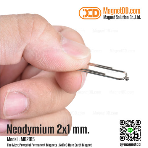 แม่เหล็กแรงสูง Neodymium ขนาด 2mm x 1mm - ชุด 100ชิ้น แม่เหล็กจิ๋วแรงสูง