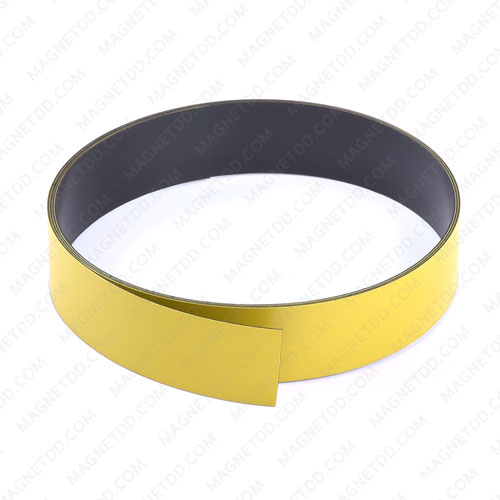แม่เหล็กยาง เคลือบ PVC ขนาด 20mm x 0.5mm ยาว 1เมตร – สีเหลือง แม่เหล็กถาวรยาง Flexible Rubber Magnets