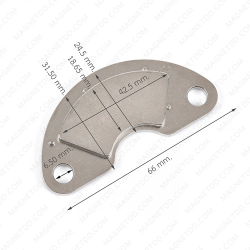 แม่เหล็กฮาร์ดดิส พร้อมฐาน V9 ขนาด 66mm x 24.5mm x 5.25mm แม่เหล็กถาวรนีโอไดเมี่ยม NdFeB (Neodymium)