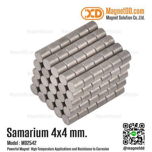 แม่เหล็กแรงสูงทนความร้อน Samarium ขนาด 4mm x 4mm