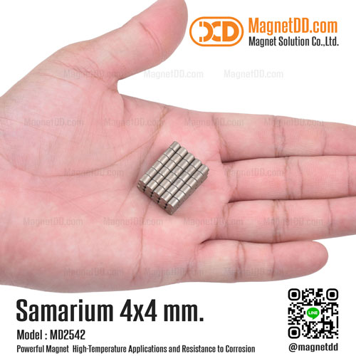 แม่เหล็กแรงสูงทนความร้อน Samarium ขนาด 4mm x 4mm