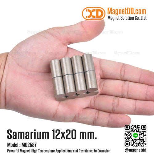 แม่เหล็กแรงสูงทนความร้อน Samarium Se ขนาด 12mm x 20mm