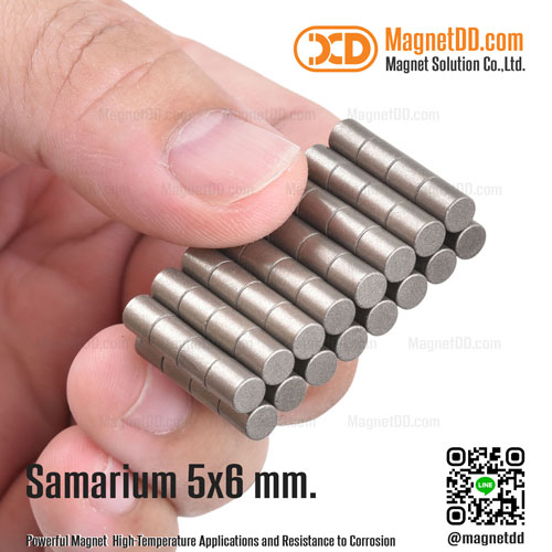 แม่เหล็กแรงสูงทนความร้อน Samarium Re ขนาด 5mm x 6mm