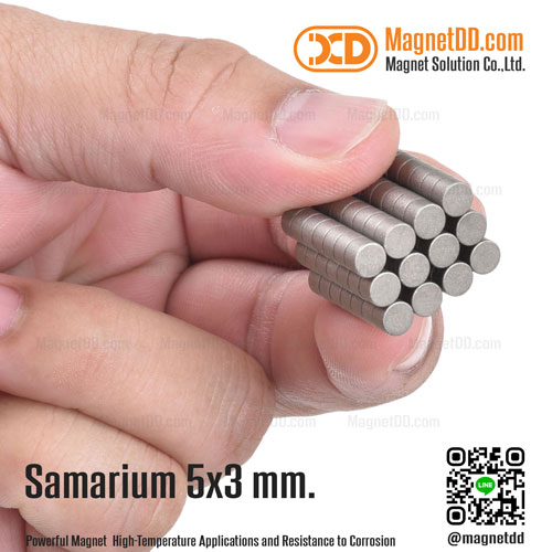 แม่เหล็กแรงสูงทนความร้อน Samarium Re ขนาด 5mm x 3mm