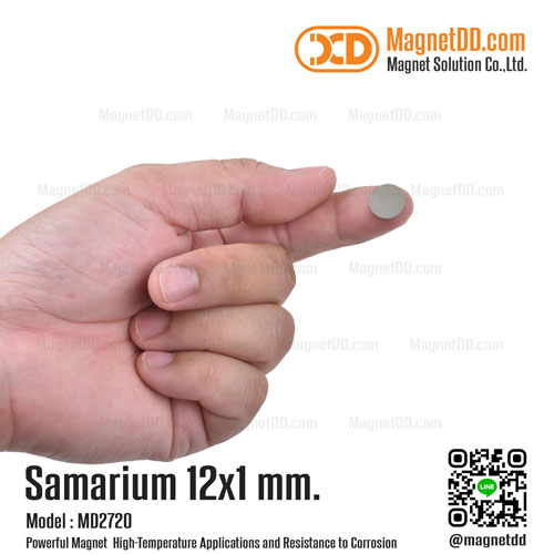 แม่เหล็กแรงสูงทนความร้อน Samarium Se ขนาด 12mm x 1mm