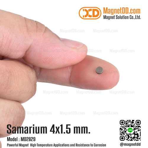 แม่เหล็กแรงสูงทนความร้อน Samarium Re ขนาด 4mm x 1.5mm เหล็กดูดทนความร้อน
