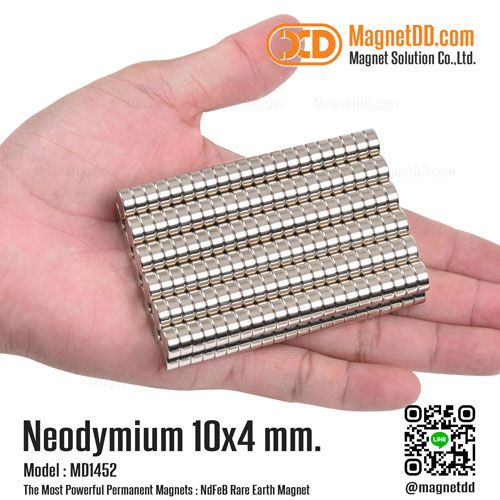 แม่เหล็กแรงสูง Neodymium ขนาด 10mm x 4mm