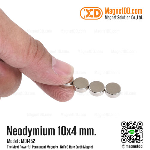 แม่เหล็กแรงสูง Neodymium ขนาด 10mm x 4mm