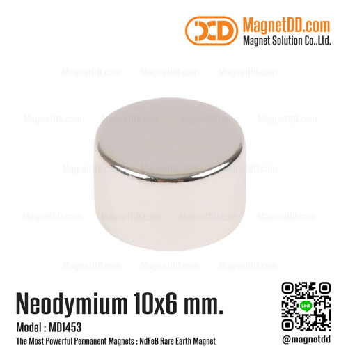 แม่เหล็กแรงสูง Neodymium ขนาด 10mm x 6mm : งาน Premium งานคัดพิเศษ คุณภาพสูง แม่เหล็กแรงดึงดูดสูง
