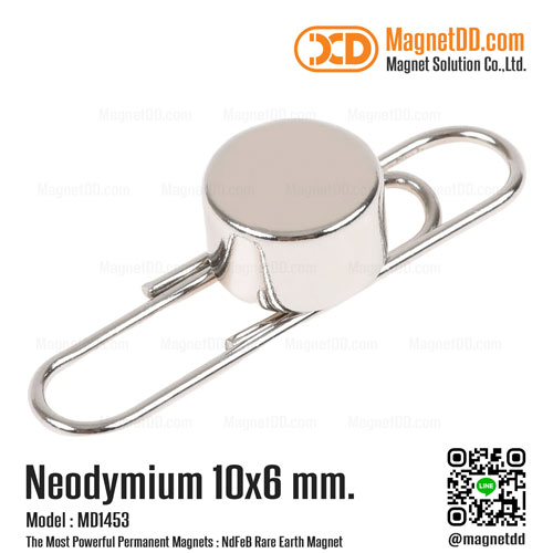 แม่เหล็กแรงสูง Neodymium ขนาด 10mm x 6mm : งาน Premium งานคัดพิเศษ คุณภาพสูง แม่เหล็กแรงดึงดูดสูง