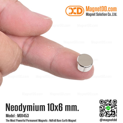 แม่เหล็กแรงสูง Neodymium ขนาด 10mm x 6mm : งาน Premium งานคัดพิเศษ คุณภาพสูง แม่เหล็กแรงดึงดูดสูง