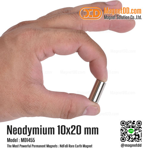 แม่เหล็กแรงสูง Neodymium ขนาด 10mm x 20mm