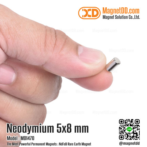 แม่เหล็กแรงสูง Neodymium ขนาด 5mm x 8mm : งาน Premium งานคัดพิเศษ คุณภาพสูง