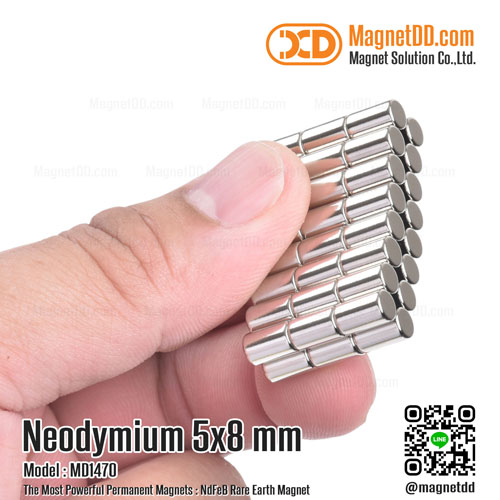 แม่เหล็กแรงสูง Neodymium ขนาด 5mm x 8mm : งาน Premium งานคัดพิเศษ คุณภาพสูง