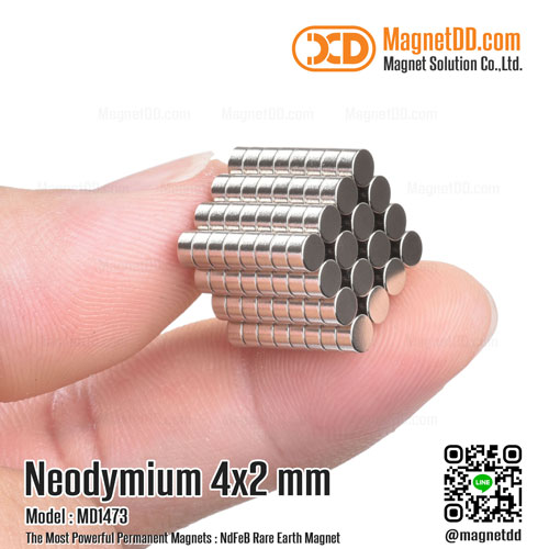 แม่เหล็กแรงสูง Neodymium ขนาด 4mm x 2mm