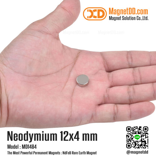 แม่เหล็กแรงสูง Neodymium ขนาด 12mm x 4mm
