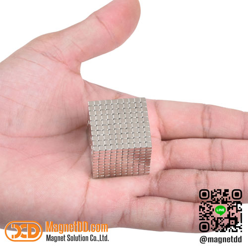 แม่เหล็กแรงสูง สี่เหลี่ยมลูกบาศก์ 3mm x 3mm x 3mm : งาน Premium งานคัดพิเศษ คุณภาพสูง