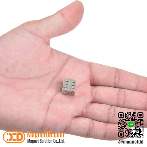 แม่เหล็กแรงสูง สี่เหลี่ยมลูกบาศก์ 3mm x 3mm x 3mm : งาน Premium งานคัดพิเศษ คุณภาพสูง