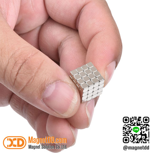 แม่เหล็กแรงสูง สี่เหลี่ยมลูกบาศก์ 3mm x 3mm x 3mm : งาน Economy งานราคาประหยัด คุณภาพสูง