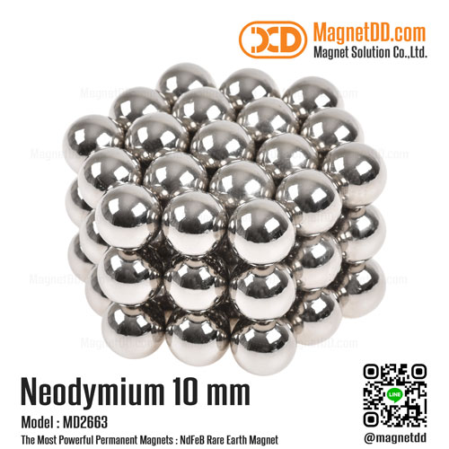 แม่เหล็กแรงสูง Neodymium ขนาด 10mm N35 : งาน Premium งานคัดพิเศษ คุณภาพสูง