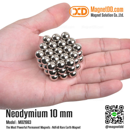 แม่เหล็กแรงสูง Neodymium ขนาด 10mm N35 : งาน Premium งานคัดพิเศษ คุณภาพสูง