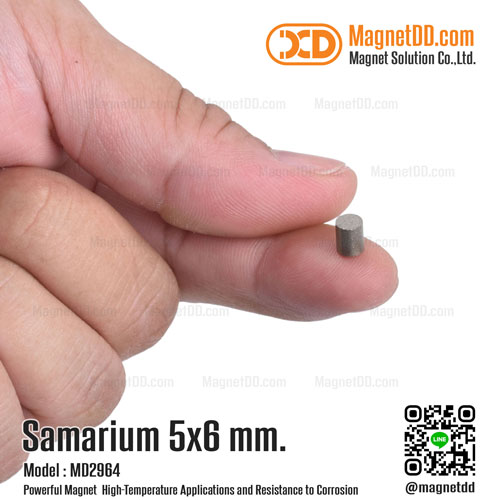 แม่เหล็กแรงสูงทนความร้อน Samarium Se ขนาด 5mm x 6mm