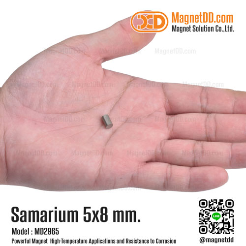 แม่เหล็กแรงสูงทนความร้อน Samarium Se ขนาด 5mm x 8mm เหล็กดูดทนความร้อนทรงกระบอก