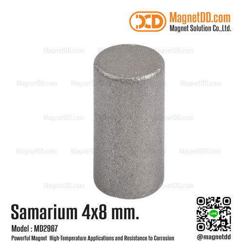 แม่เหล็กแรงสูงทนความร้อน Samarium ขนาด 4mm x 8mm Re แม่เหล็กแรงดึงสูงทนความร้อน