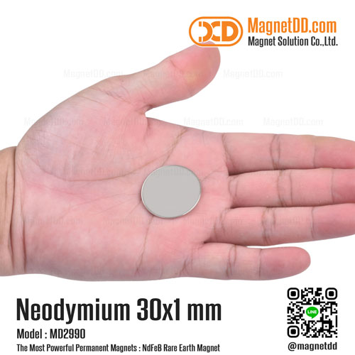 แม่เหล็กแรงสูง Neodymium ขนาด 30mm x 1mm