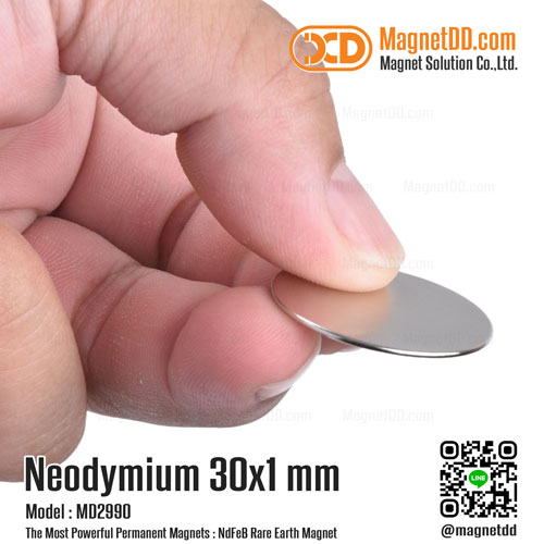 แม่เหล็กแรงสูง Neodymium ขนาด 30mm x 1mm