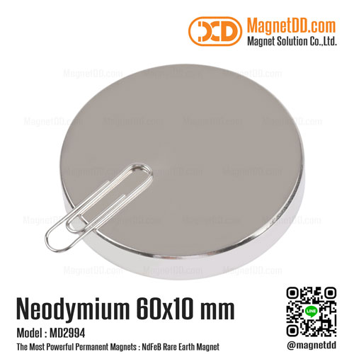 แม่เหล็กแรงสูง Neodymium ขนาด 60mm x 10mm