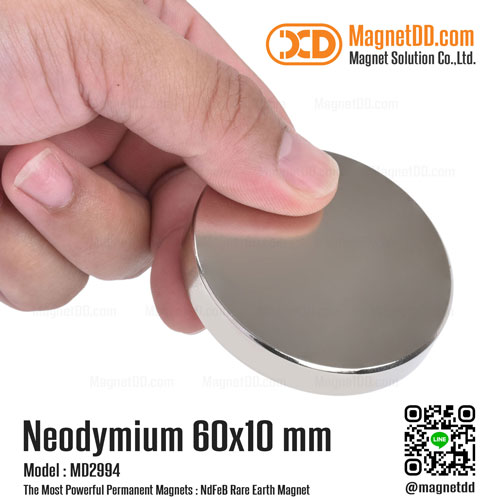 แม่เหล็กแรงสูง Neodymium ขนาด 60mm x 10mm