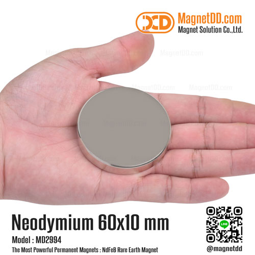 แม่เหล็กแรงสูง Neodymium ขนาด 60mm x 10mm