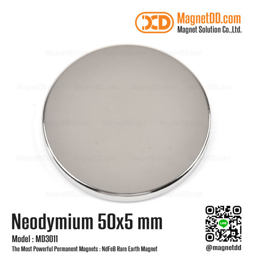 แม่เหล็กแรงสูง Neodymium ขนาด 50mm x 5mm RE