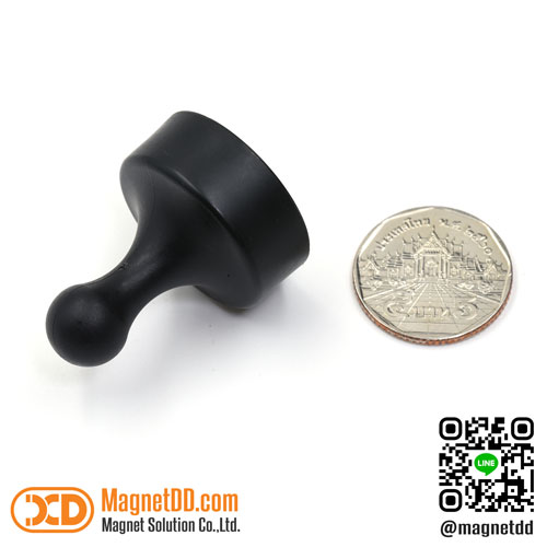 พินแม่เหล็กแรงสูง Magnetic Push Pin ขนาด 29mm x 38mm - สีดำ