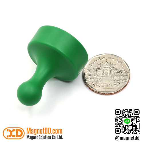 พินแม่เหล็กแรงสูง Magnetic Push Pin ขนาด 29mm x 38mm - สีเขียว