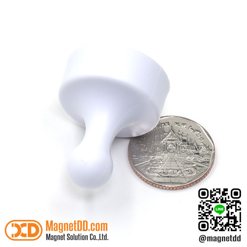 พินแม่เหล็กแรงสูง Magnetic Push Pin ขนาด 29mm x 38mm - สีขาว